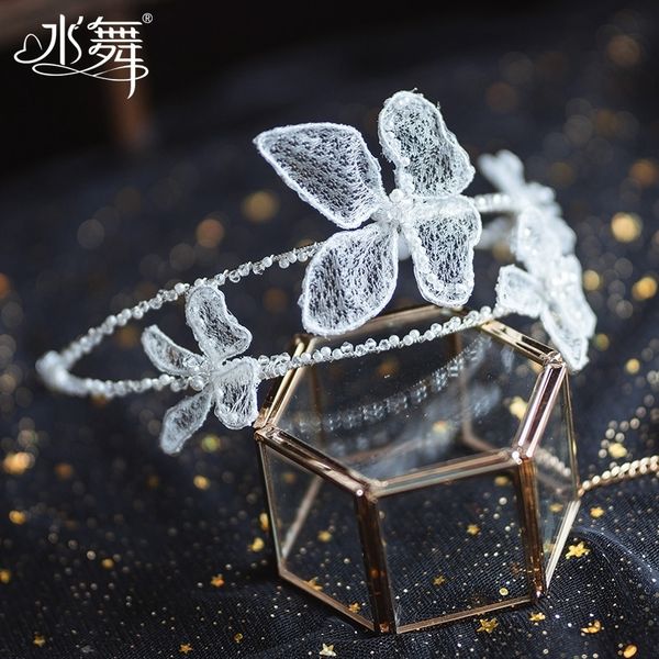 water dance a4423 new korean mesh butterfly double hair band bridal dress sweet crown headdress super fairy, Silver
water dance a4423 new korean mesh butterfly double hair band bridal dress sweet crown headdress super fairy, Silver