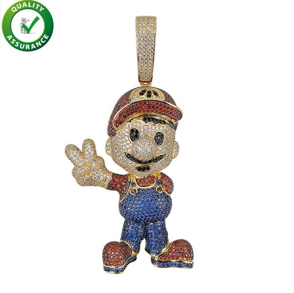 iced out chains pendant designer necklace hip hop jewelry mens cartoon mario pendants diamond luxury cuban link pandora style charms rock, Silver
iced out chains pendant designer necklace hip hop jewelry mens cartoon mario pendants diamond luxury cuban link pandora style charms rock, Silver