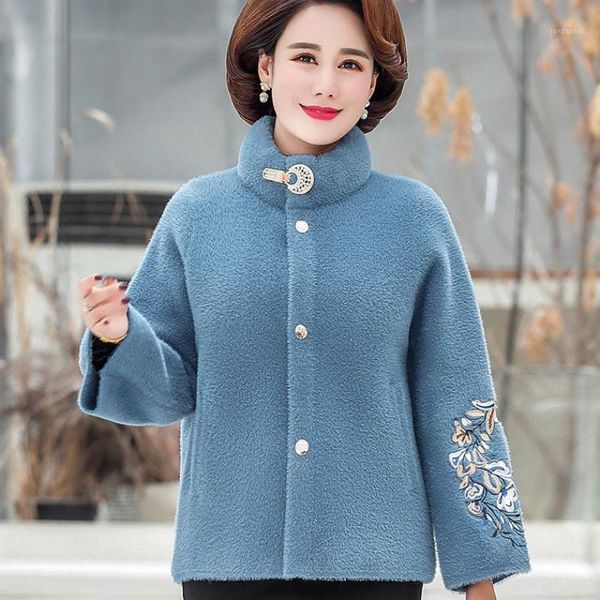 2020 new winter middle-aged women thick warm fluffy faux fur coat female stand collar embroidery fake mink cashmere jackets y261, Black
2020 new winter middle-aged women thick warm fluffy faux fur coat female stand collar embroidery fake mink cashmere jackets y261, Black