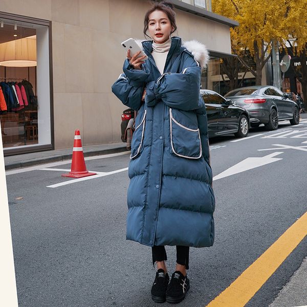 2021 new women's jacket with hoodie parkas winter longer white duck down korean style loose big fur collar all-match fashion r-99 coat, Black
2021 new women's jacket with hoodie parkas winter longer white duck down korean style loose big fur collar all-match fashion r-99 coat, Black