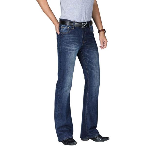 bootcut boot cut men leg fit classic denim flare vintage jeans male straight 27-40, Blue
bootcut boot cut men leg fit classic denim flare vintage jeans male straight 27-40, Blue