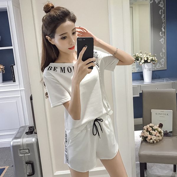 casual sports suit women's 2019 summer new sportswear shortst-shirt shortswomen's fashion shoulder short-sleeved t-shirt shorts tw, Gray
casual sports suit women's 2019 summer new sportswear shortst-shirt shortswomen's fashion shoulder short-sleeved t-shirt shorts tw, Gray