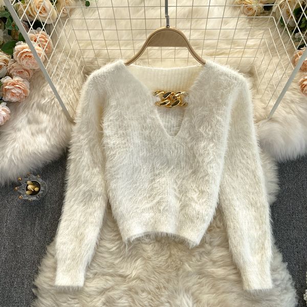 2021 new women's knitted shirt long elastic thin pullovers short fall retro jumper fashion rpqj, White;black
2021 new women's knitted shirt long elastic thin pullovers short fall retro jumper fashion rpqj, White;black