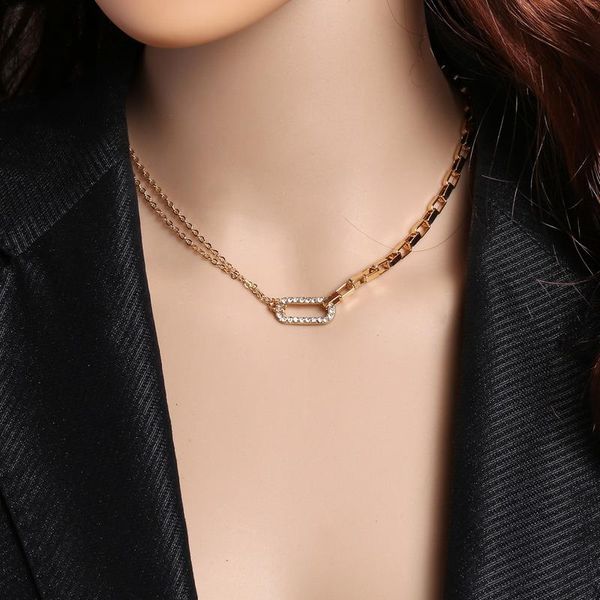 gold link china necklace for women multi-layer clavicle necklaces rhinestone neckalce statement jewelry 2021, Silver
gold link china necklace for women multi-layer clavicle necklaces rhinestone neckalce statement jewelry 2021, Silver