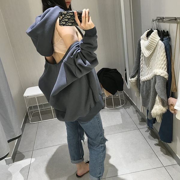 versatile loose spring 2020 new zipper heart sweater setshoulder hooded plush sweater for women razwu, Black
versatile loose spring 2020 new zipper heart sweater setshoulder hooded plush sweater for women razwu, Black