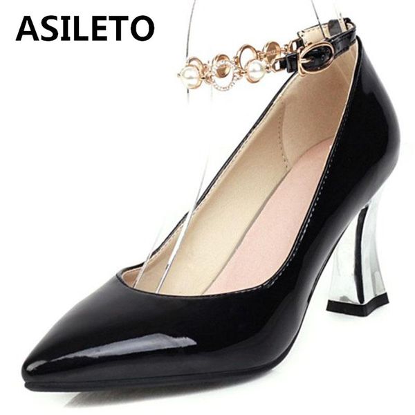 asileto ladies noble spring autumn pumps pointed toe 7.5cm hoof heels ankle buckle pearl plus size 31-48 elegant party c1923, Black
asileto ladies noble spring autumn pumps pointed toe 7.5cm hoof heels ankle buckle pearl plus size 31-48 elegant party c1923, Black