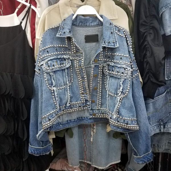 women's jackets jean jacket women spring and autumn clothing korean version was thin loose-fit heavy industry studded diamond, Black;brown
women's jackets jean jacket women spring and autumn clothing korean version was thin loose-fit heavy industry studded diamond, Black;brown