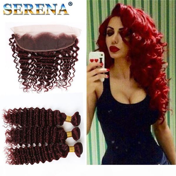4pcs lot peruvian 99j deep curly hair weft burgundy human hair bundles with closure deep wave wine red bundles with ear to ear 13x4 frontal, Black;brown
4pcs lot peruvian 99j deep curly hair weft burgundy human hair bundles with closure deep wave wine red bundles with ear to ear 13x4 frontal, Black;brown