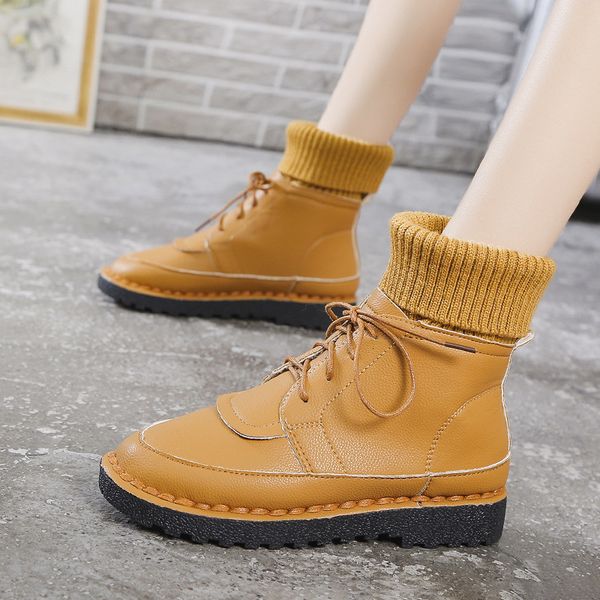 women's flat boots, comfortable martin's flat wool boots, women's hand-made boots, Black
women's flat boots, comfortable martin's flat wool boots, women's hand-made boots, Black