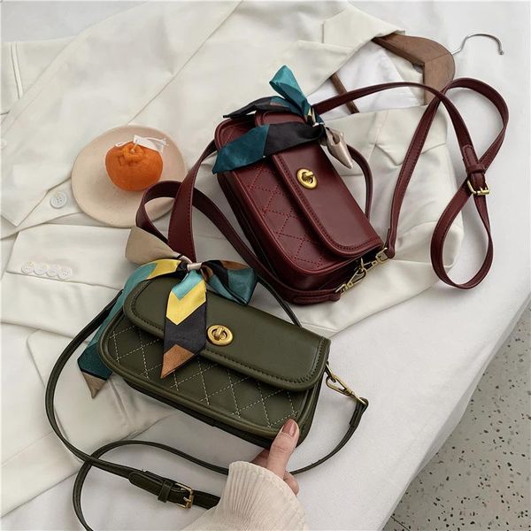 wide shoulder strap messenger bag 2020 new fashion silk scarf handbag with simple rhombic bag
wide shoulder strap messenger bag 2020 new fashion silk scarf handbag with simple rhombic bag