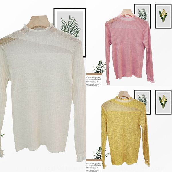 half high neck with wool long sleeve women's new style wool sweater perspective tight and versatile bottoming sweater i157d, White;black
half high neck with wool long sleeve women's new style wool sweater perspective tight and versatile bottoming sweater i157d, White;black