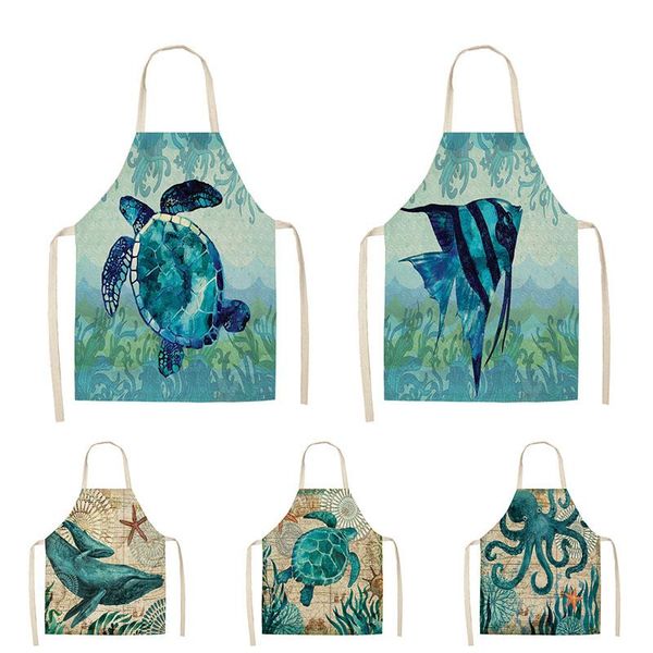 aprons fashion sea animal printed kitchen for women linen home cooking baking waist bib barista pinafore cleaning tools 68*55cm
aprons fashion sea animal printed kitchen for women linen home cooking baking waist bib barista pinafore cleaning tools 68*55cm