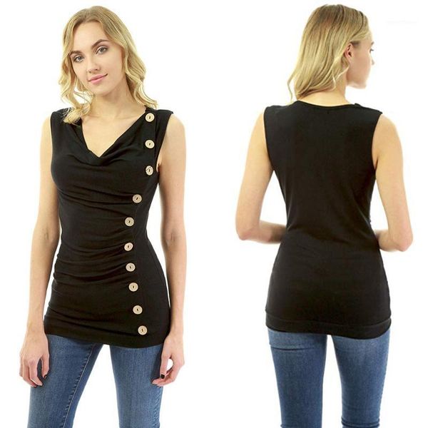 2020 new women casual slim sleeveless button design shirts ladies wild v neck pleated t-shirts tank d301, White
2020 new women casual slim sleeveless button design shirts ladies wild v neck pleated t-shirts tank d301, White