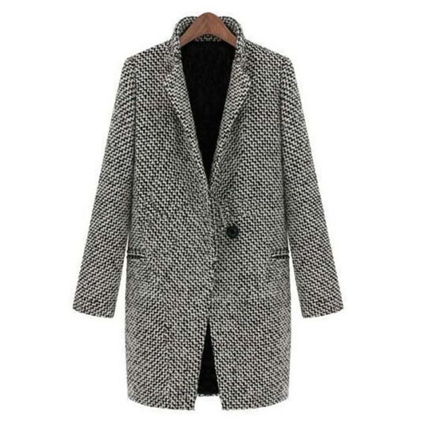 fashion women wool blend trench overcoat ladies turn -down collar long sleeve jacket coat slim fit outwear women's clothing, Black
fashion women wool blend trench overcoat ladies turn -down collar long sleeve jacket coat slim fit outwear women's clothing, Black
