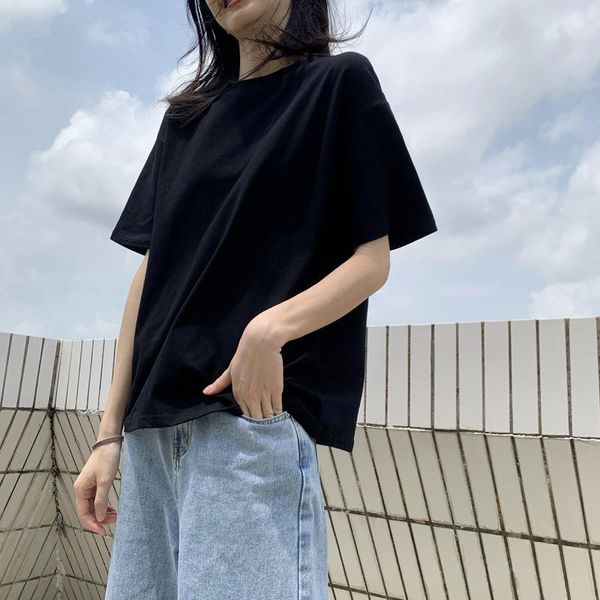 women's t-shirt summer t shirt women england style simple solid o-neck cotton match basic harajuku tshirt female camisetas verano mujer, White
women's t-shirt summer t shirt women england style simple solid o-neck cotton match basic harajuku tshirt female camisetas verano mujer, White