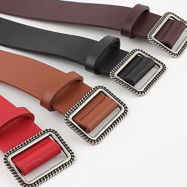 women waist belt women's no hole decorated belts female design dress strap fashion silver square buckle pu leather belt1, Black;brown
women waist belt women's no hole decorated belts female design dress strap fashion silver square buckle pu leather belt1, Black;brown
