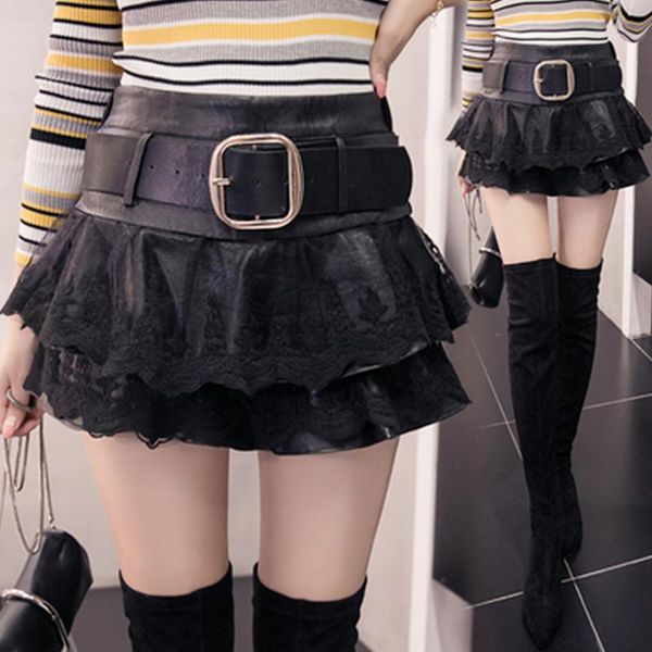 skirts 2021 autumn and winter women's european american lace pu short skirt fashion puff, Black
skirts 2021 autumn and winter women's european american lace pu short skirt fashion puff, Black