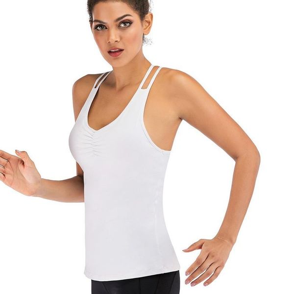 yoga vest with bra for women breathable jogging sleeveless comfortable workout active training plus size loose casual sportswear, White;red
yoga vest with bra for women breathable jogging sleeveless comfortable workout active training plus size loose casual sportswear, White;red