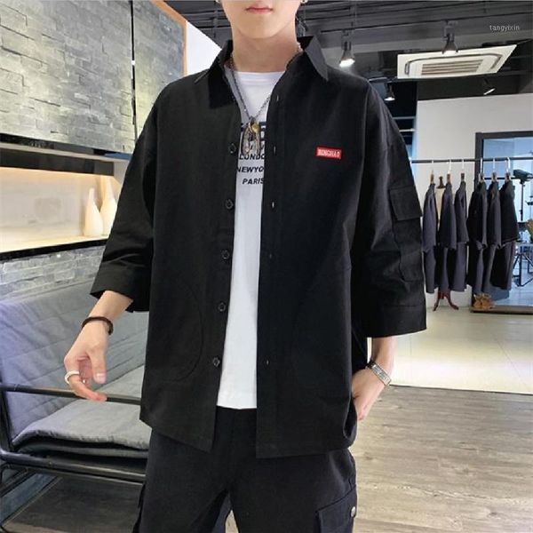 summer cotton mid-sleeve blouse popular loose seven-minute sleeve blouse fashionable personality simple atmosphere casual shirt1, White;black
summer cotton mid-sleeve blouse popular loose seven-minute sleeve blouse fashionable personality simple atmosphere casual shirt1, White;black