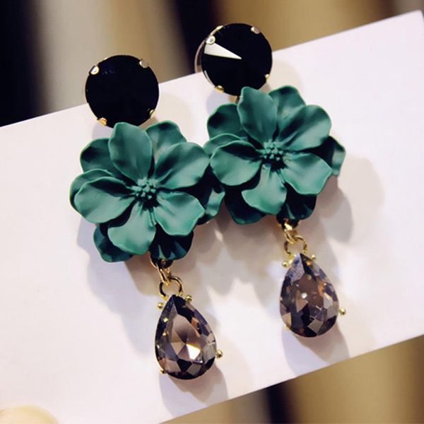 ravinour 2020 big green black flower fashion dangle earrings for women crystal water drop earring jewelry korean cocktail earing, Silver
ravinour 2020 big green black flower fashion dangle earrings for women crystal water drop earring jewelry korean cocktail earing, Silver