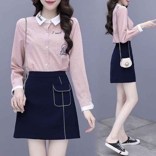 b583p light mature style small suit early autumn dressshirt new internet celebrity dress 2020 shirt dress suit two-piece skirt western style, Gray
b583p light mature style small suit early autumn dressshirt new internet celebrity dress 2020 shirt dress suit two-piece skirt western style, Gray