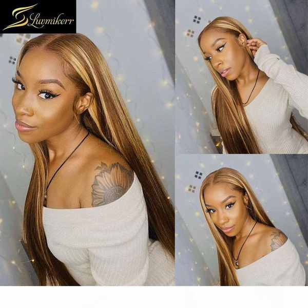 highlight hd transparent lace frontal wig deep part brown and honey blonde colored ombre human hair wig long straight lace front, Black;brown
highlight hd transparent lace frontal wig deep part brown and honey blonde colored ombre human hair wig long straight lace front, Black;brown