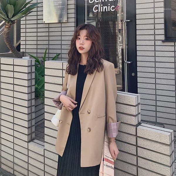 women's suits & blazers korean casual retro ladies blazer solid khaki stylish simple suit jacket paillette loose high street women mm60, White;black
women's suits & blazers korean casual retro ladies blazer solid khaki stylish simple suit jacket paillette loose high street women mm60, White;black