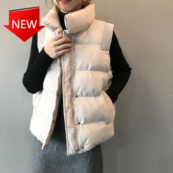 jacket women stand collar waistcoat casual parka mujer winter 2021 new cotton vest women korean version loose sleeveless, Black;white
jacket women stand collar waistcoat casual parka mujer winter 2021 new cotton vest women korean version loose sleeveless, Black;white