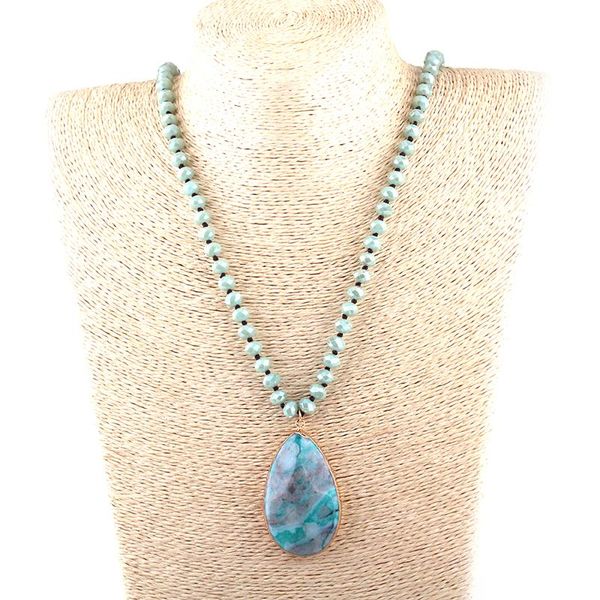 pendant necklaces fashion blue /pink long crystal glass knotted natural stone drop for bohemian tribal jewelry, Silver
pendant necklaces fashion blue /pink long crystal glass knotted natural stone drop for bohemian tribal jewelry, Silver