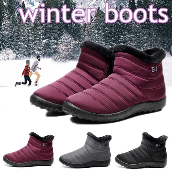 2020 new women boots winter snow boots waterproof warm plush side zip ankle for women winter shoes woman booties d30, Black
2020 new women boots winter snow boots waterproof warm plush side zip ankle for women winter shoes woman booties d30, Black