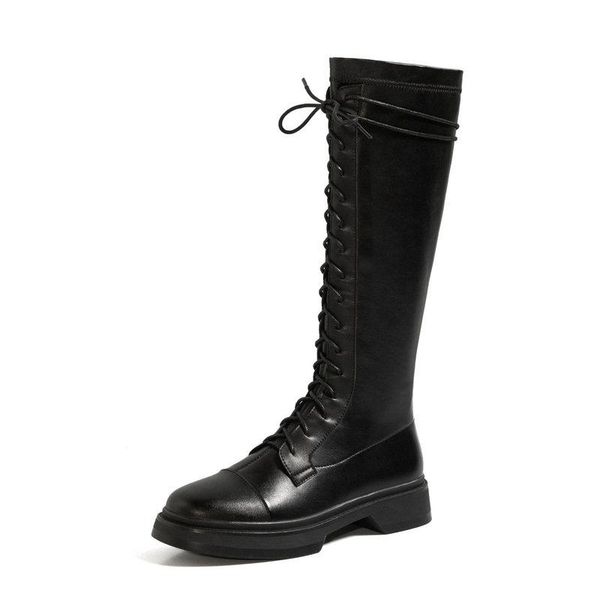 boots 2021 pu leather knee high square heel lace up long casual round toe autumn winter women shoes size 34-43, Black
boots 2021 pu leather knee high square heel lace up long casual round toe autumn winter women shoes size 34-43, Black