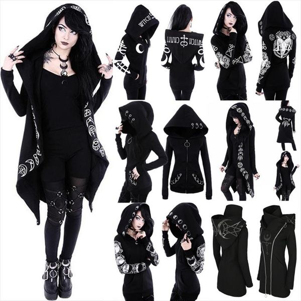 gothic punk print hoodies sweatshirts women long sleeve jacket zipper coat autumn winter female casual hoodie oversized hood, Black
gothic punk print hoodies sweatshirts women long sleeve jacket zipper coat autumn winter female casual hoodie oversized hood, Black