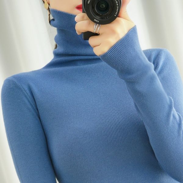 2021 new new women turtleneck autumn winter cashmere long-sleeved knitted sweater bottoming shirt hi92, White;black
2021 new new women turtleneck autumn winter cashmere long-sleeved knitted sweater bottoming shirt hi92, White;black