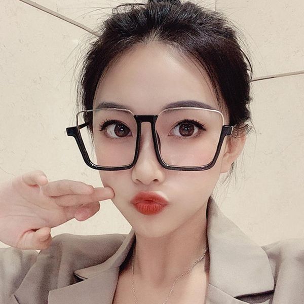 sunglasses 2021 fashion square semi-rimless women eyeglasses big frame clear lens optical eyewear men vintage anti-blue light glasses, White;black
sunglasses 2021 fashion square semi-rimless women eyeglasses big frame clear lens optical eyewear men vintage anti-blue light glasses, White;black