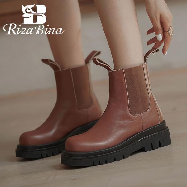 boots rizabina real leather women ankle trifle flats slip on shoes round toe winter warm fashion footwear size 34-39, Black
boots rizabina real leather women ankle trifle flats slip on shoes round toe winter warm fashion footwear size 34-39, Black
