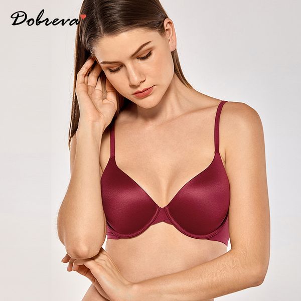 women's t-shirt soft foam lightly lined full coverage underwire bra 201202, Red;black
women's t-shirt soft foam lightly lined full coverage underwire bra 201202, Red;black