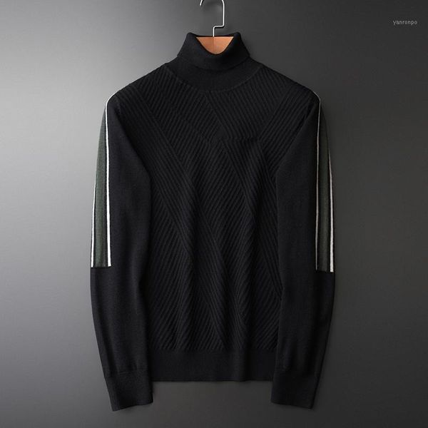 black sweater men luxury jacquard turtleneck wool mens sweaters winter slim fit thick sweaters man plus size 4xl1, White;black 
black sweater men luxury jacquard turtleneck wool mens sweaters winter slim fit thick sweaters man plus size 4xl1, White;black