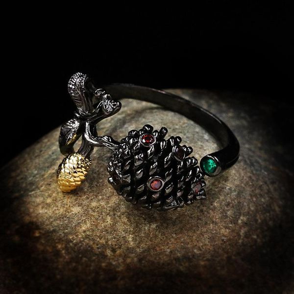 cluster rings unique antique design 925 sterling silver ruby bud stamen pine cone ring female retro wedding black gold italian jewelry, Golden;silver
cluster rings unique antique design 925 sterling silver ruby bud stamen pine cone ring female retro wedding black gold italian jewelry, Golden;silver