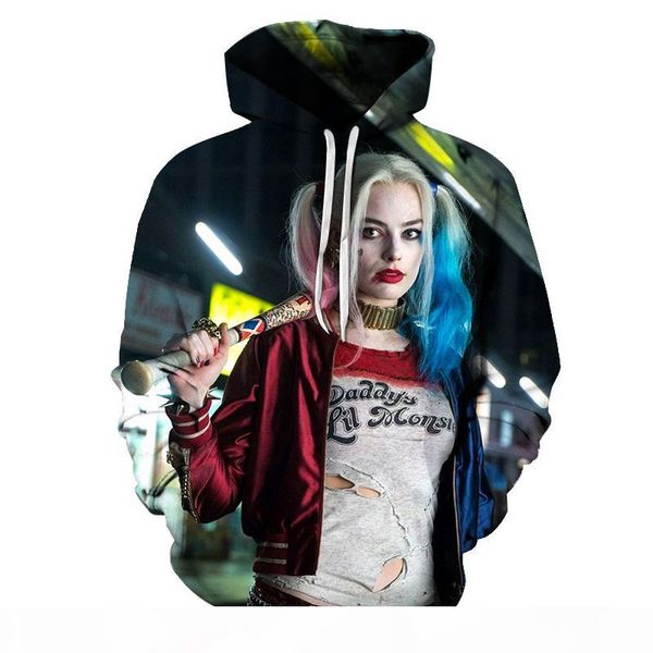 men women fashion sweatshirt suicide squad costumes hoodies 2018 novelty 3d hooded sweatshirts the jacket, Black
men women fashion sweatshirt suicide squad costumes hoodies 2018 novelty 3d hooded sweatshirts the jacket, Black