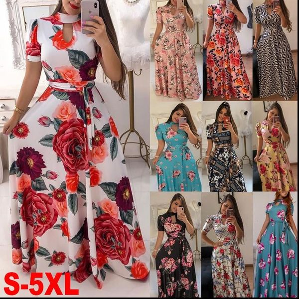 vintage flower print summer long maxi dress women causal dress plus size beach party dresses bandage robe retro vestidos, Black;gray
vintage flower print summer long maxi dress women causal dress plus size beach party dresses bandage robe retro vestidos, Black;gray