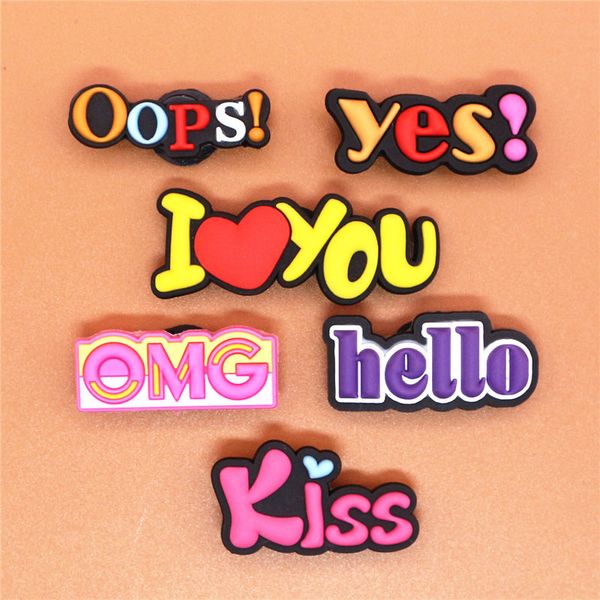 shoe charms accessories decorations kiss/hello/yes/oops/omg pvcbuckle for kids party xmas gifts, White;pink
shoe charms accessories decorations kiss/hello/yes/oops/omg pvcbuckle for kids party xmas gifts, White;pink
