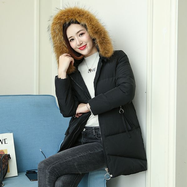 the new thickened warm temperamentaldown jacket features a mid-length fuzz collar and a korean look 201027, Black
the new thickened warm temperamentaldown jacket features a mid-length fuzz collar and a korean look 201027, Black