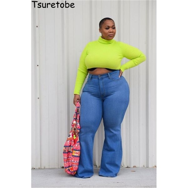 tsuretobe plus size mom high waist flare vintage bell bottom jeans xl-5xl summer clothes for women 201225, Blue
tsuretobe plus size mom high waist flare vintage bell bottom jeans xl-5xl summer clothes for women 201225, Blue