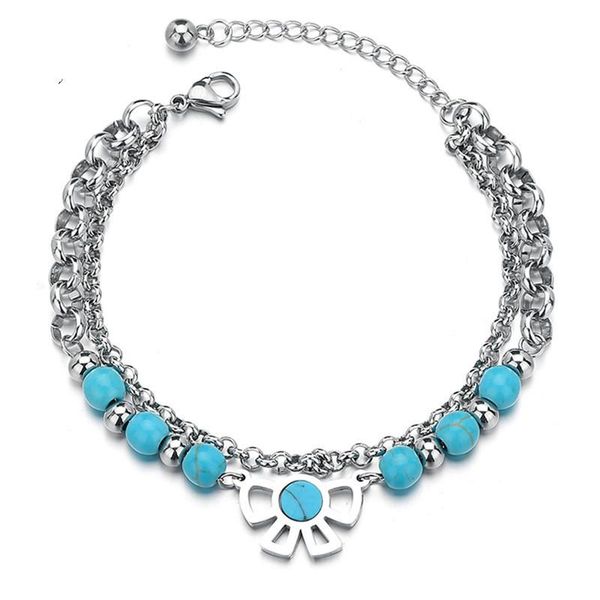 charm bracelets bohemian hollow bow bracelet stainless steel double layer chain natural turquois beaded for women femmes pulseras, Golden;silver
charm bracelets bohemian hollow bow bracelet stainless steel double layer chain natural turquois beaded for women femmes pulseras, Golden;silver