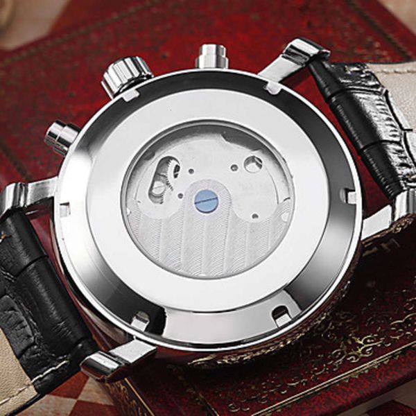 large multi-function eye dial tourbillon three bottom penetrating automatic mechanical watch real belt men's watch 63zqvfy2, Slivery;brown 
large multi-function eye dial tourbillon three bottom penetrating automatic mechanical watch real belt men's watch 63zqvfy2, Slivery;brown