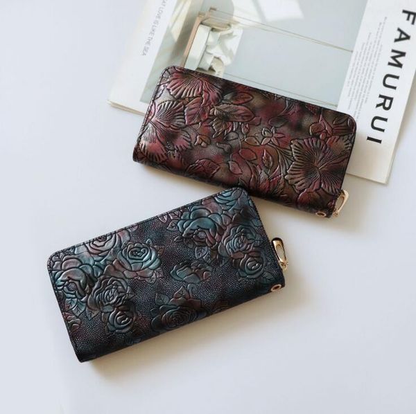 factory wholesale women handbag new embossed flower women wallet retro leather long wallet multifunctional contrast leather storage wallet, Red;black
factory wholesale women handbag new embossed flower women wallet retro leather long wallet multifunctional contrast leather storage wallet, Red;black