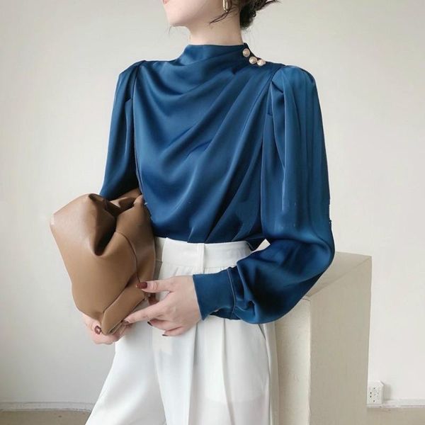 elegant women satin blouses long sleeve women blouses office lady work wear satin shirts, White
elegant women satin blouses long sleeve women blouses office lady work wear satin shirts, White
