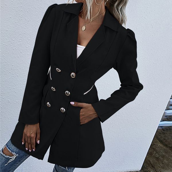 women coat overall long blazer fashion double breasted office lady autumn winter slim jacket solid female outerwear
women coat overall long blazer fashion double breasted office lady autumn winter slim jacket solid female outerwear