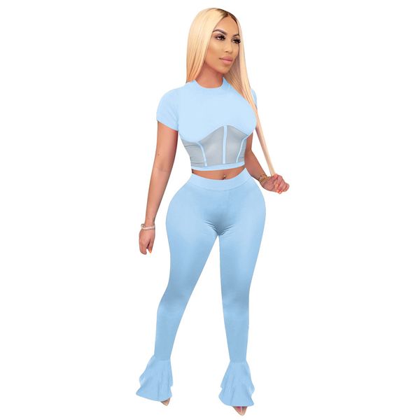 2021 new female suit spring elastic woman's fashion tight knit seared color pants two-piece assembly r8l9, Gray
2021 new female suit spring elastic woman's fashion tight knit seared color pants two-piece assembly r8l9, Gray