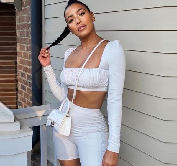 summer 2020 women set slash neck short long sleeve shirt and biker shorts casual two piece sets white outfit khaki suit, Gray
summer 2020 women set slash neck short long sleeve shirt and biker shorts casual two piece sets white outfit khaki suit, Gray